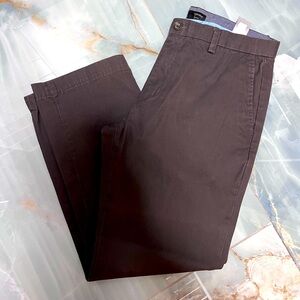 Banana Republic Mens Emerson Chino Khaki Pants Straight Leg Brown Size 34
